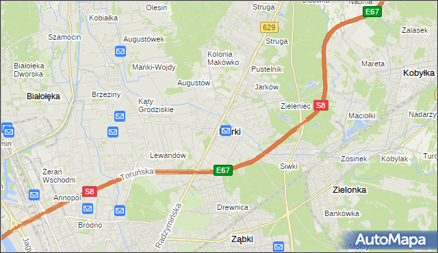 mapa Marki powiat wołomiński, Marki powiat wołomiński na mapie Targeo