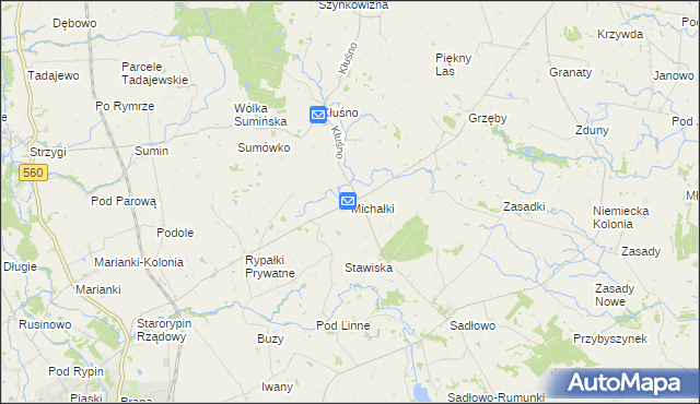 mapa Michałki gmina Świedziebnia, Michałki gmina Świedziebnia na mapie Targeo