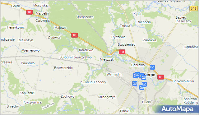 mapa Mieszczk, Mieszczk na mapie Targeo