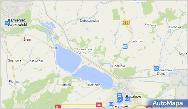 mapa Mrokocin, Mrokocin na mapie Targeo