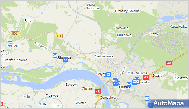 mapa Nadwiślanka, Nadwiślanka na mapie Targeo