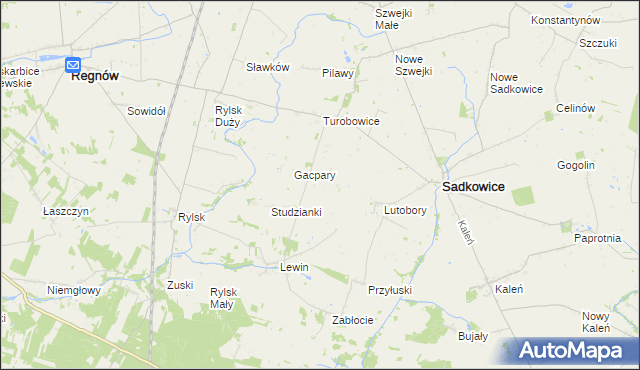 mapa Nowe Lutobory, Nowe Lutobory na mapie Targeo