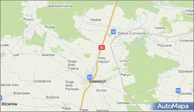 mapa Nowy Kiączyn, Nowy Kiączyn na mapie Targeo