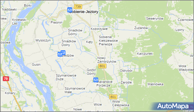 mapa Nowy Zambrzyków, Nowy Zambrzyków na mapie Targeo