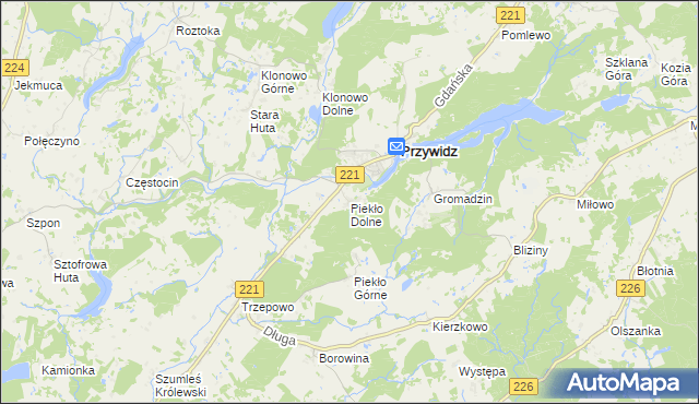 mapa Piekło Dolne, Piekło Dolne na mapie Targeo