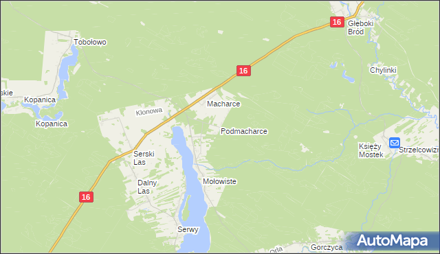 mapa Podmacharce, Podmacharce na mapie Targeo