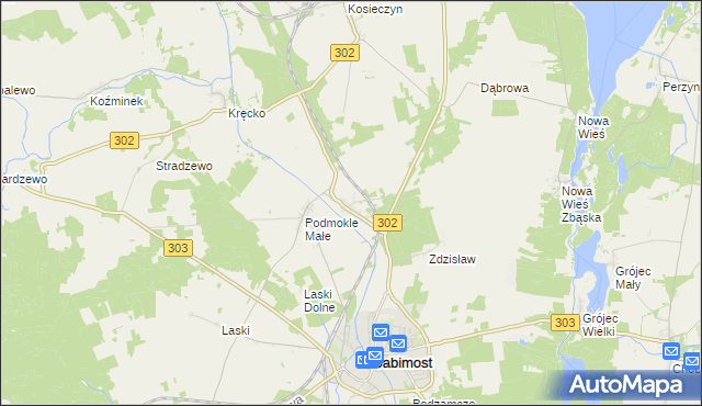 mapa Podmokle Wielkie, Podmokle Wielkie na mapie Targeo