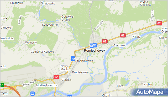 mapa Pomiechówek, Pomiechówek na mapie Targeo