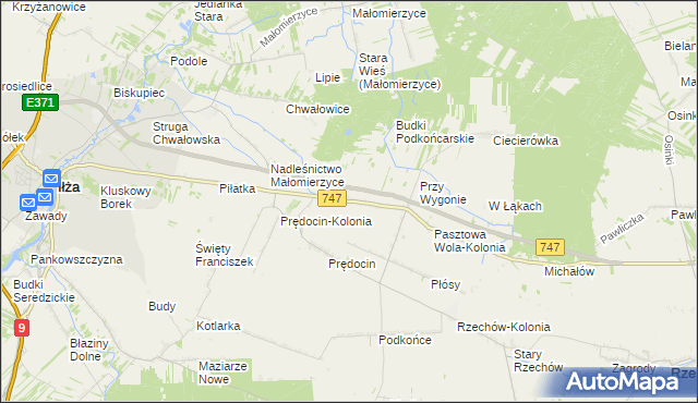 mapa Prędocinek, Prędocinek na mapie Targeo