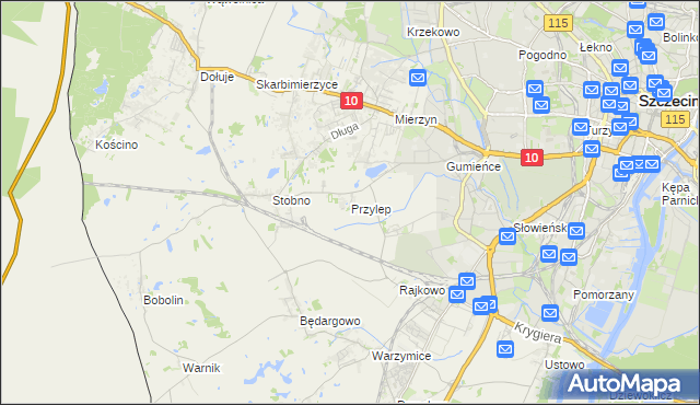 mapa Przylep, Przylep na mapie Targeo