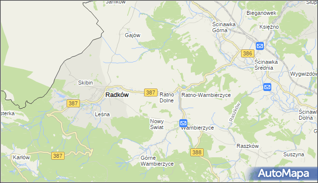 mapa Ratno Dolne, Ratno Dolne na mapie Targeo