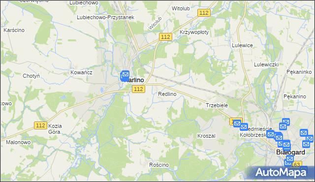 mapa Redlino, Redlino na mapie Targeo