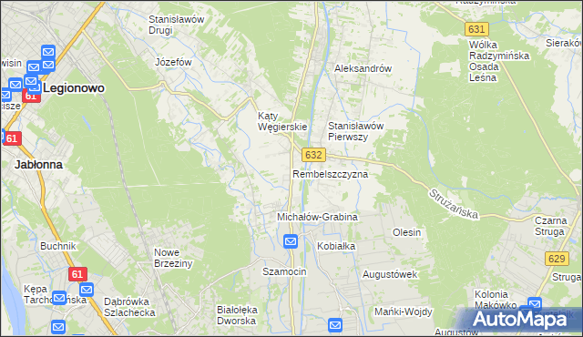 mapa Rembelszczyzna, Rembelszczyzna na mapie Targeo