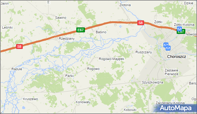 mapa Rogowo-Majątek, Rogowo-Majątek na mapie Targeo