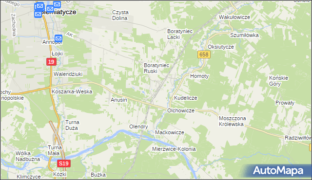 mapa Siemiatycze-Stacja, Siemiatycze-Stacja na mapie Targeo