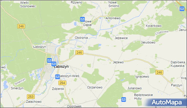mapa Smogorzewo gmina Łabiszyn, Smogorzewo gmina Łabiszyn na mapie Targeo