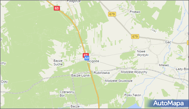 mapa Stare Modzele, Stare Modzele na mapie Targeo