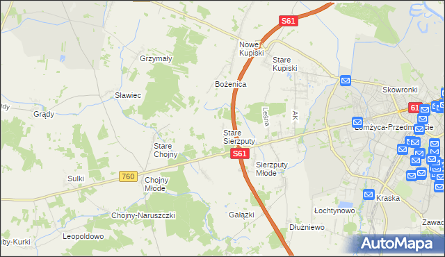 mapa Stare Sierzputy, Stare Sierzputy na mapie Targeo