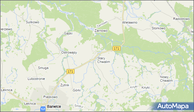 mapa Stary Chwalim, Stary Chwalim na mapie Targeo