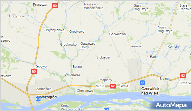 mapa Stobiecin, Stobiecin na mapie Targeo