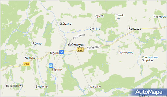 mapa Święcino, Święcino na mapie Targeo