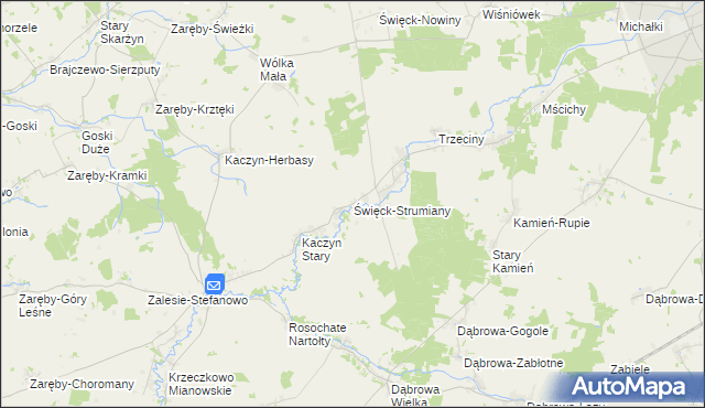 mapa Święck-Strumiany, Święck-Strumiany na mapie Targeo