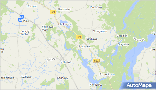 mapa Szymbark gmina Iława, Szymbark gmina Iława na mapie Targeo