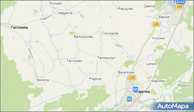 mapa Tarnówczyn, Tarnówczyn na mapie Targeo