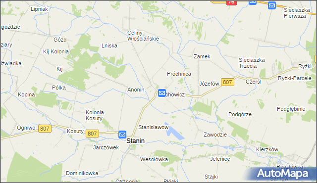 mapa Tuchowicz, Tuchowicz na mapie Targeo