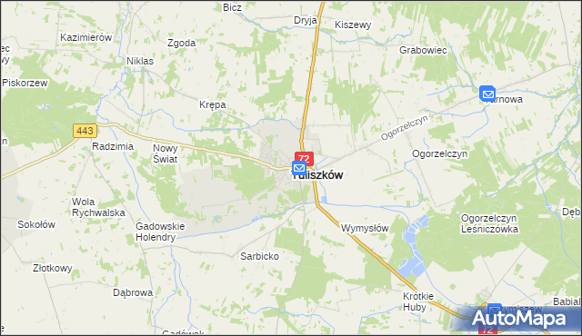 mapa Tuliszków, Tuliszków na mapie Targeo