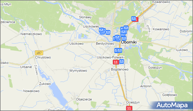 mapa Uścikowo-Folwark, Uścikowo-Folwark na mapie Targeo
