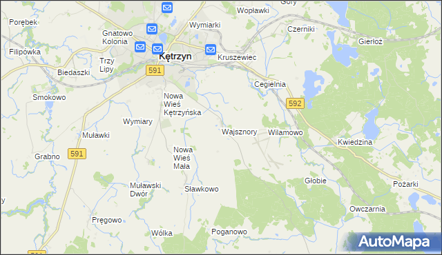 mapa Wajsznory, Wajsznory na mapie Targeo