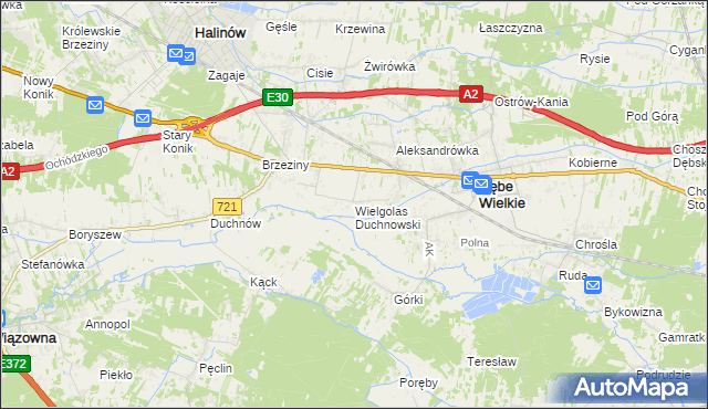 mapa Wielgolas Duchnowski, Wielgolas Duchnowski na mapie Targeo