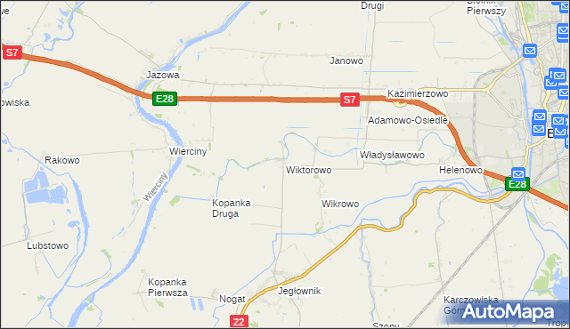 mapa Wiktorowo gmina Gronowo Elbląskie, Wiktorowo gmina Gronowo Elbląskie na mapie Targeo