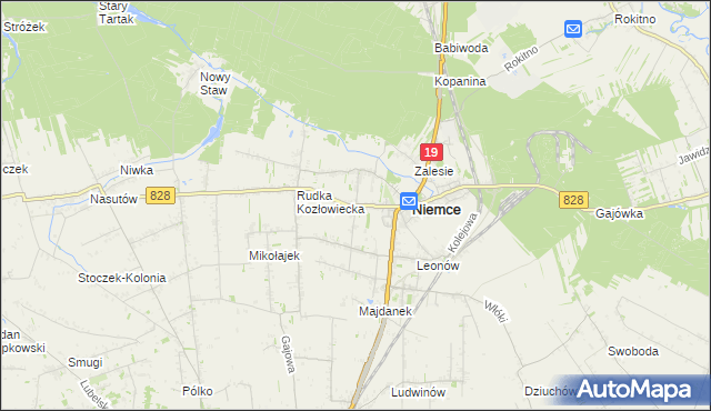 mapa Wola Niemiecka, Wola Niemiecka na mapie Targeo