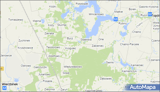 mapa Wyrobki gmina Topólka, Wyrobki gmina Topólka na mapie Targeo