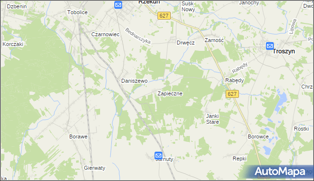 mapa Zapieczne, Zapieczne na mapie Targeo