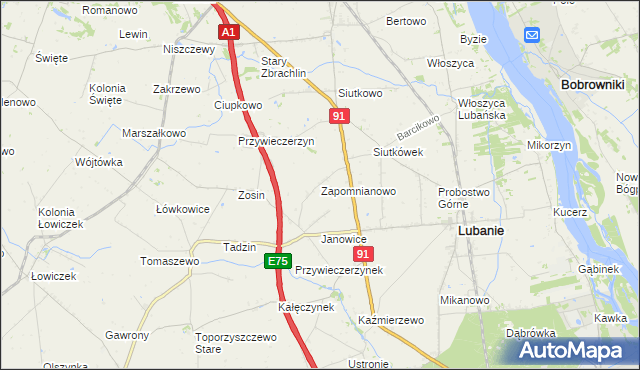 mapa Zapomnianowo, Zapomnianowo na mapie Targeo