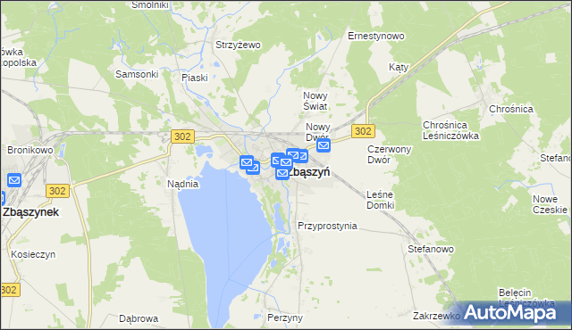 mapa Zbąszyń, Zbąszyń na mapie Targeo