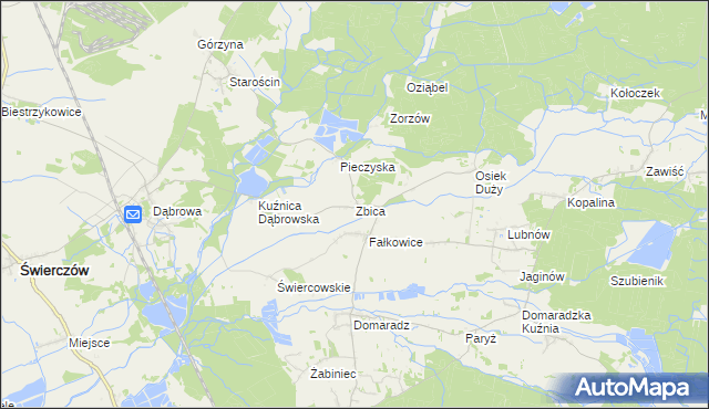 mapa Zbica, Zbica na mapie Targeo