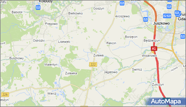 mapa Żuława, Żuława na mapie Targeo