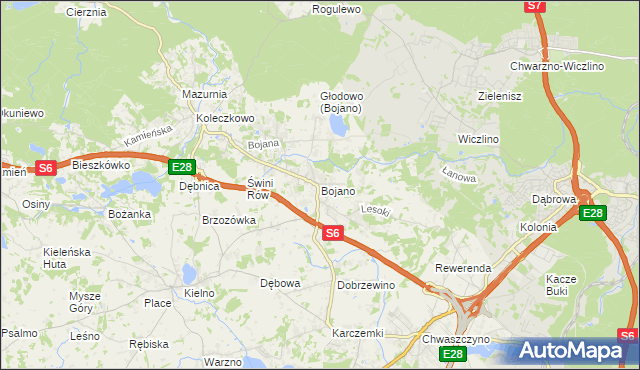 mapa Bojano, Bojano na mapie Targeo