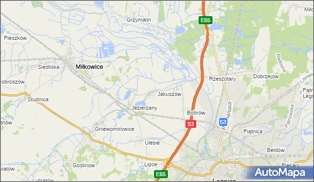 mapa Jakuszów, Jakuszów na mapie Targeo