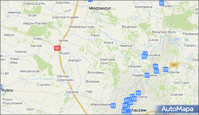 mapa Adamowa Góra, Adamowa Góra na mapie Targeo