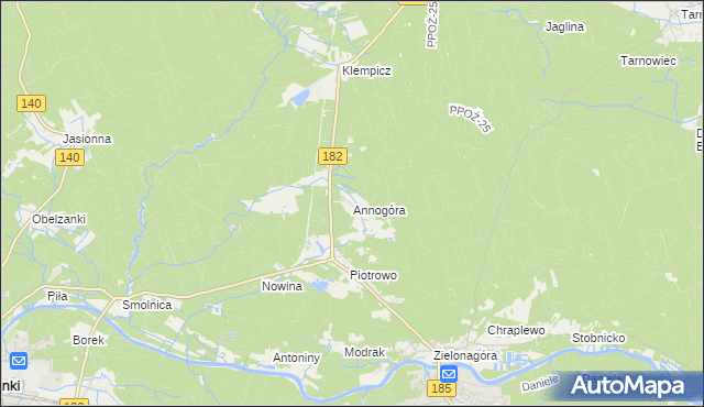 mapa Annogóra, Annogóra na mapie Targeo