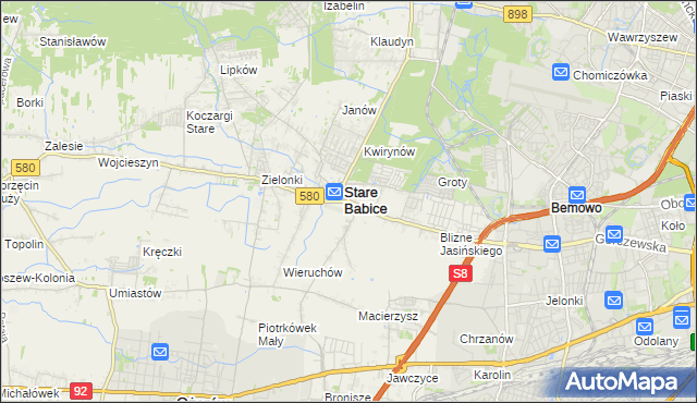 mapa Babice Nowe, Babice Nowe na mapie Targeo