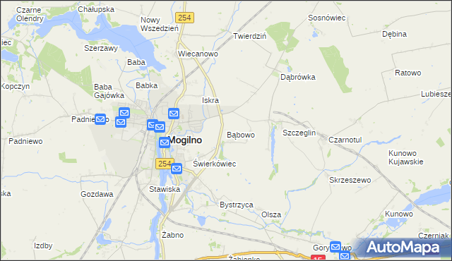 mapa Bąbowo, Bąbowo na mapie Targeo