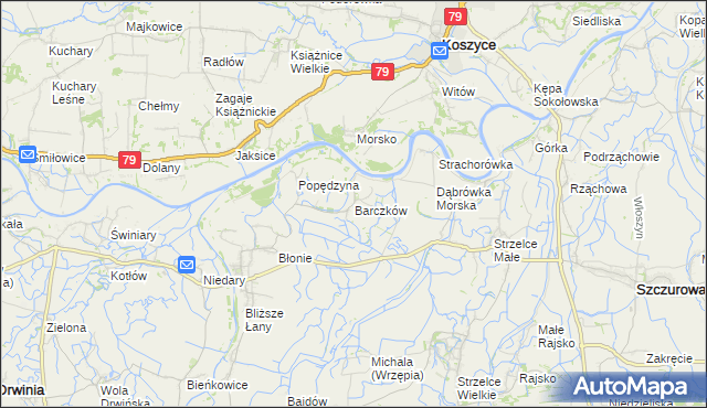 mapa Barczków, Barczków na mapie Targeo