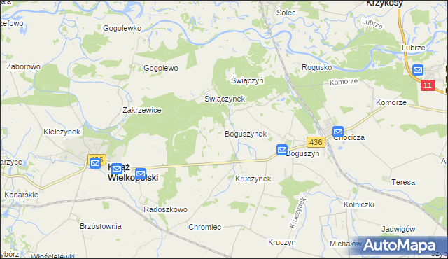 mapa Boguszynek, Boguszynek na mapie Targeo