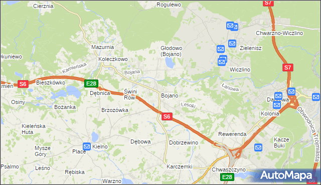 mapa Bojano, Bojano na mapie Targeo